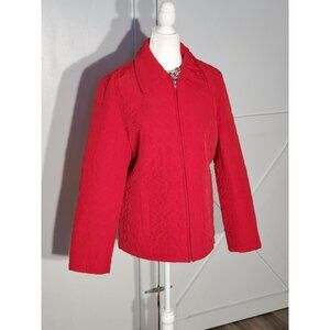 YBC LIGHT JACKET COLOR RED LONG SLEEVE POLYESTER SIZE M